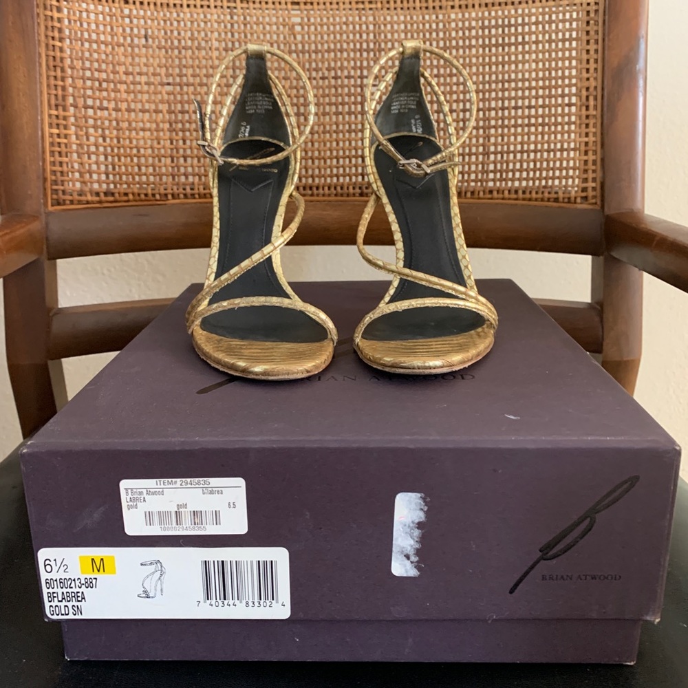Gold Brian Atwood Heels